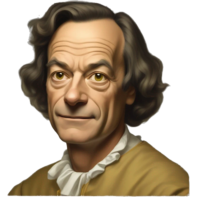 Richard Feynman portrait paining in a Renaissance styles with a gold frame emoji