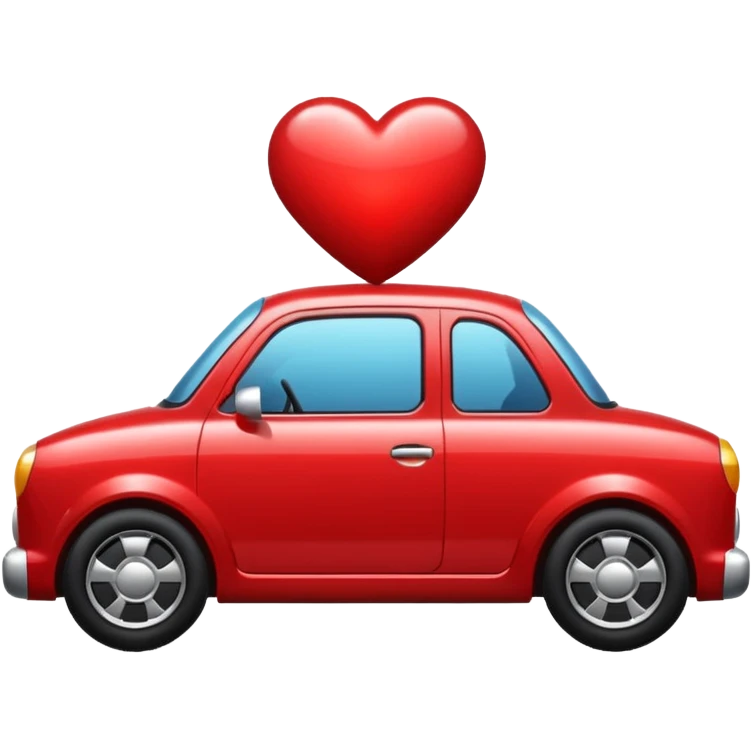 Heart with car emoji