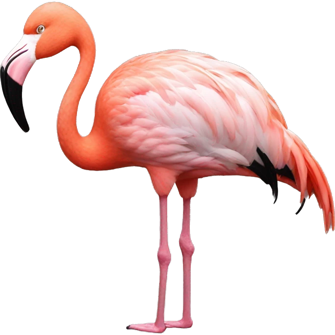 Flamingo with a basketball  emoji