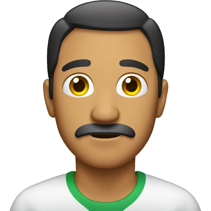 Mexican man sweating emoji