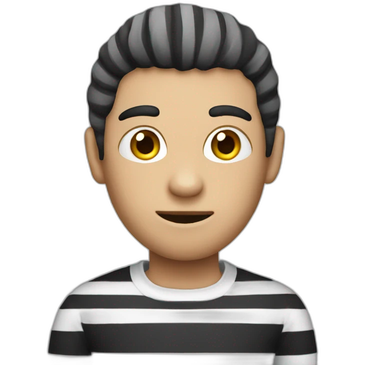 Robber in striped t-shirt emoji