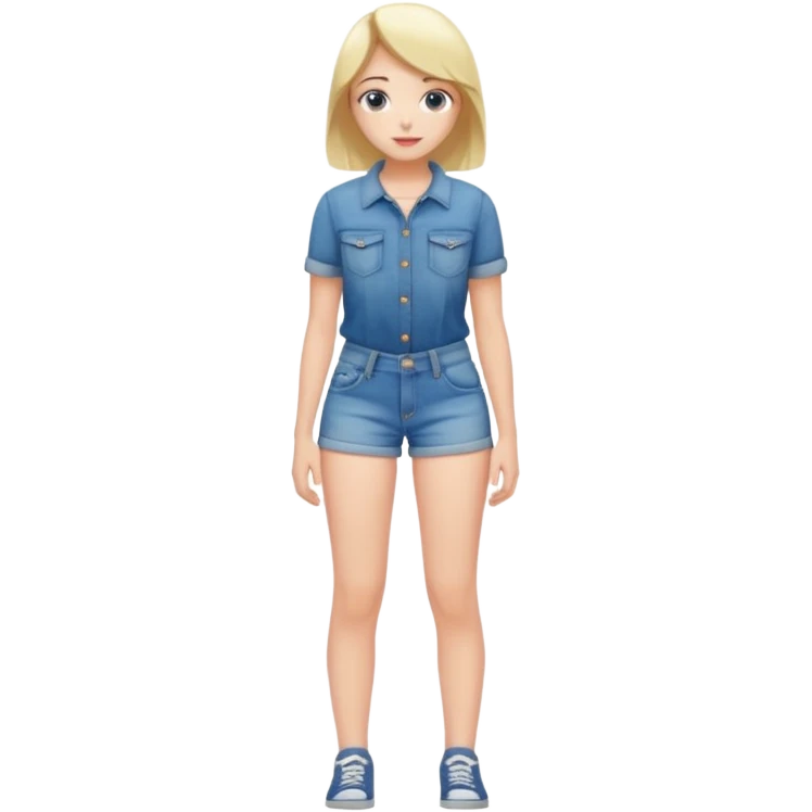 Full body Naked girl showing butt emoji