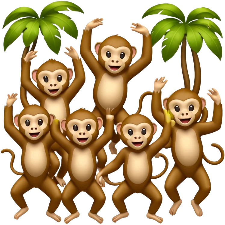 Halay çeken maymunlar emoji