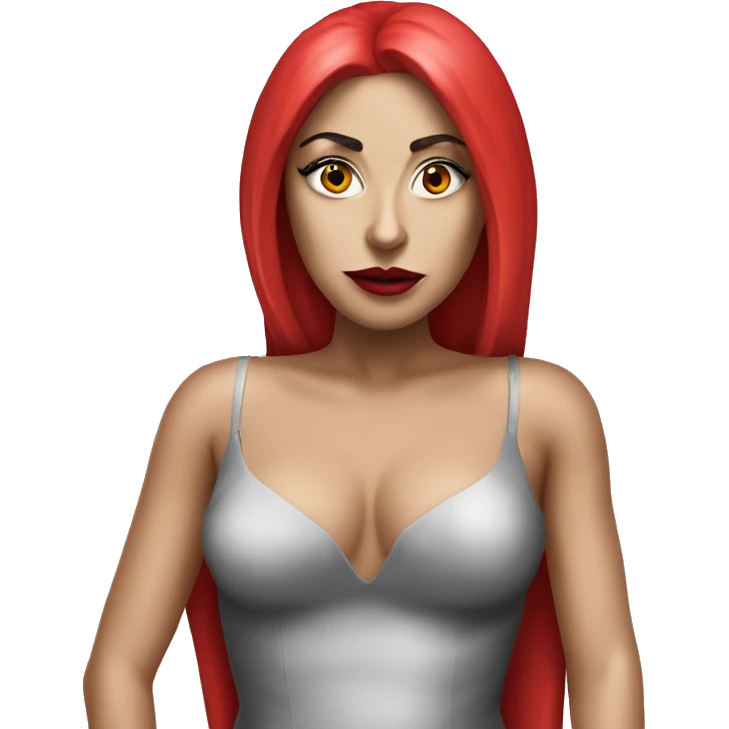 laddy gaga con body rojo emoji