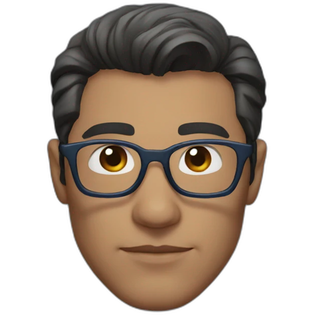 Superman with glasses emoji