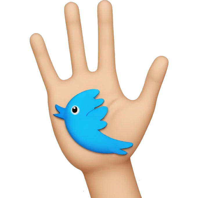 Twitter hand emoji