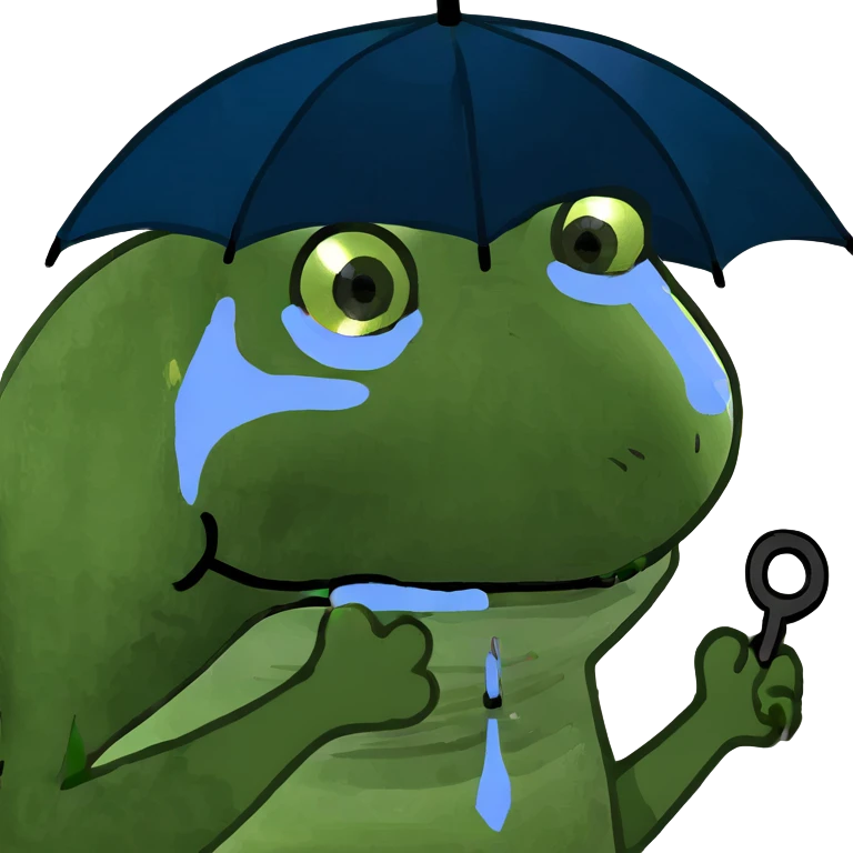 Frog with tears emoji