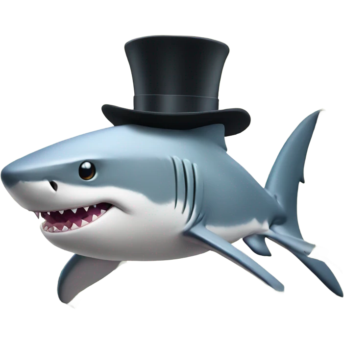 Shark with a top hat and a lot of money emoji