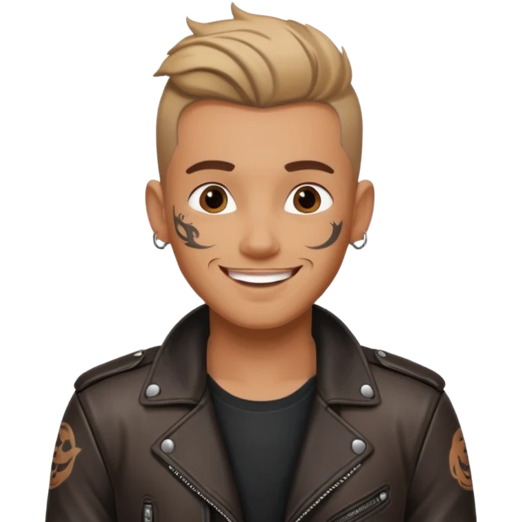 A man in tattoos handsome with flirty smile emoji