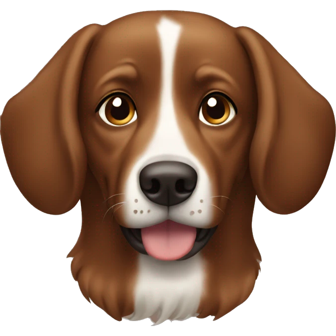 Brown dog floppy ears emoji