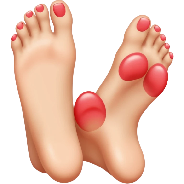 face blushing with feet behind emoji