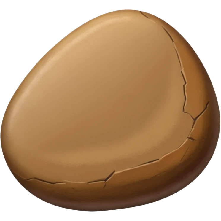 Smooth River Stone brown emoji