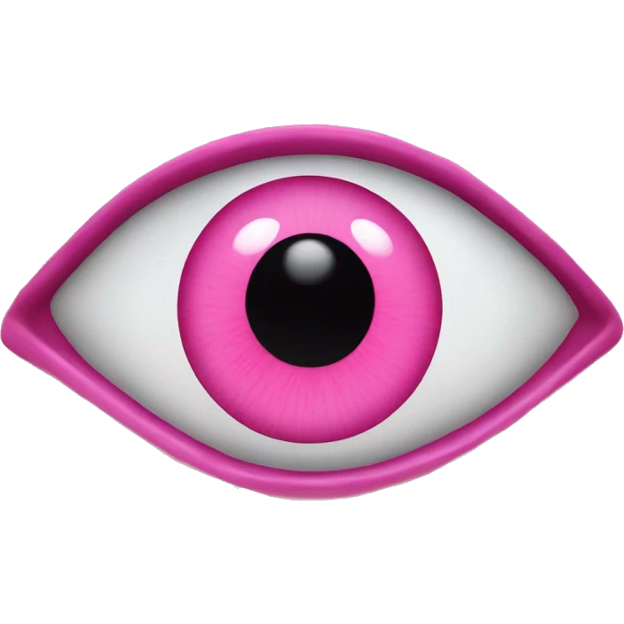 Pink evil eye emoji