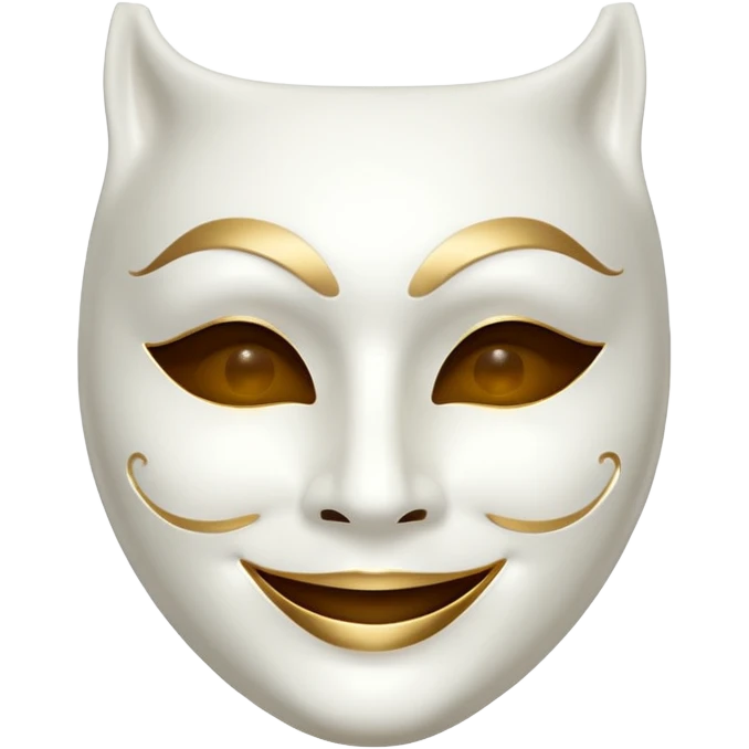  white theater mask from snow white emoji