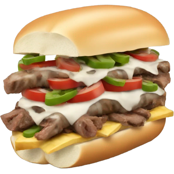 Philly steak and cheese sub emoji