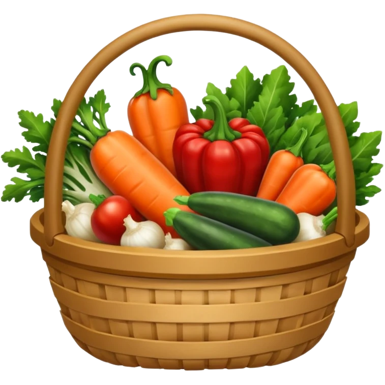 generate an image for vegetables basket without handel emoji