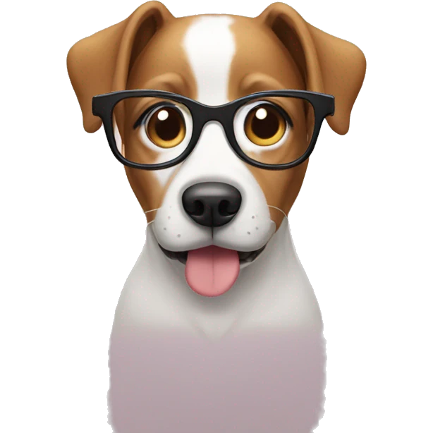 Dog with glasses emoji