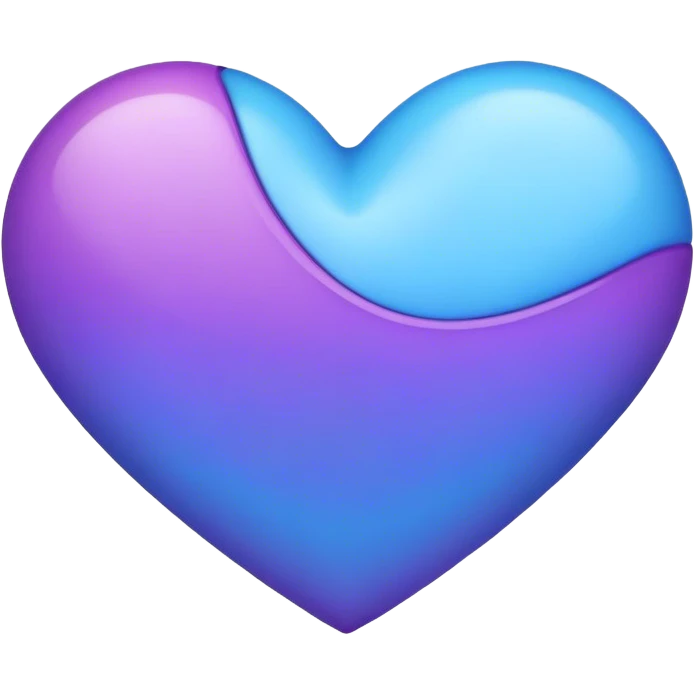 Cœur bleu et violet emoji