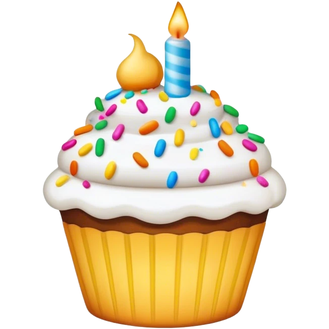 small plastic cup with cake emoji