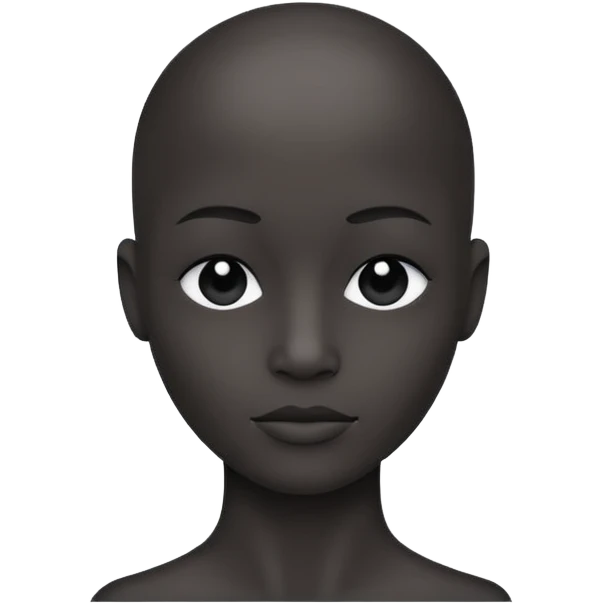 Minimalist flat vector icon, iOS style, thin black outline on a white background. Human silhouette. Black, completely monochrome, matte. Impersonal, no eye sockets, no hair. emoji