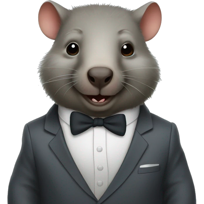 Wombat in suit emoji