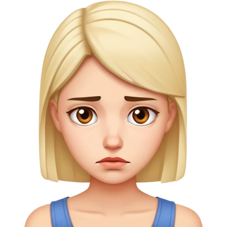 disappointed young woman emoji