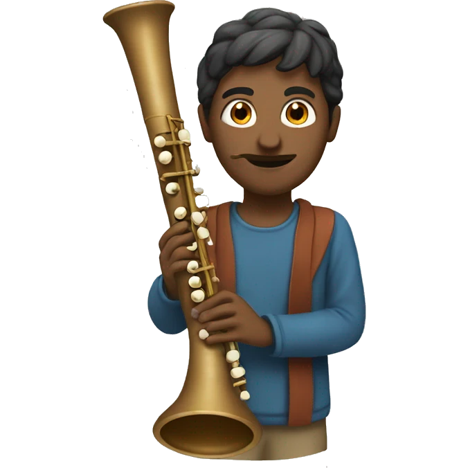 flute with makhan pot emoji