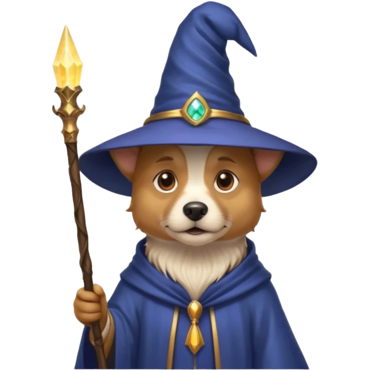 Dog wizard emoji