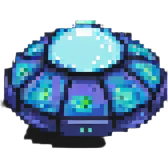 Small UFO with a glass dome emoji