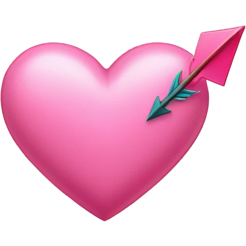 Pink heart with arrow going through emoji