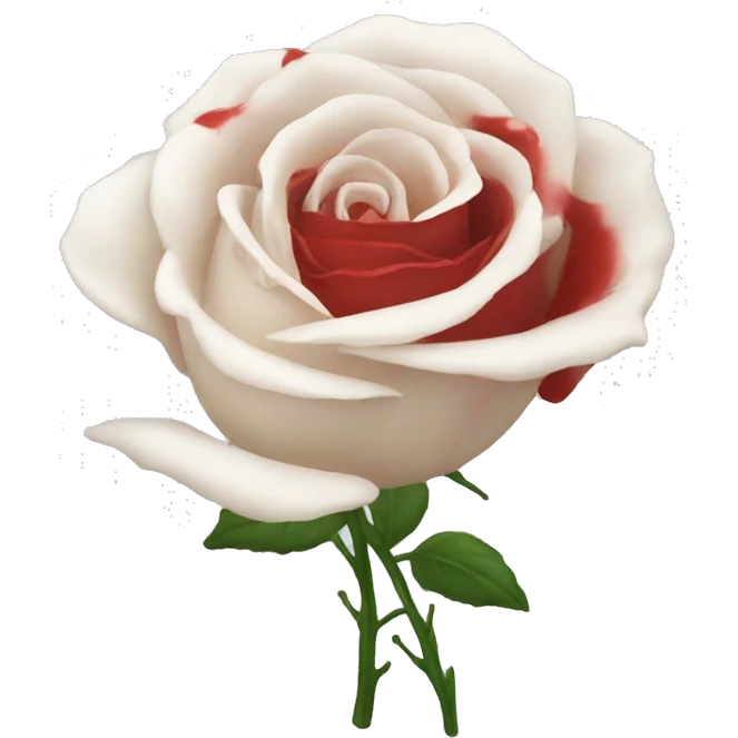 white rose blood emoji