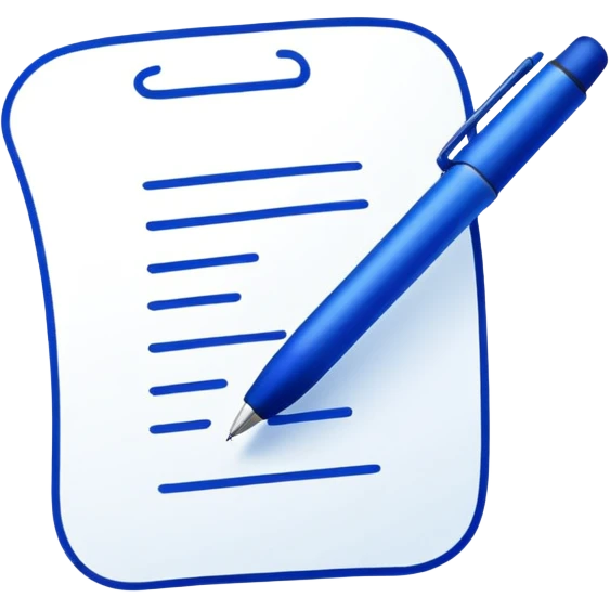 digital signature in blue ink emoji