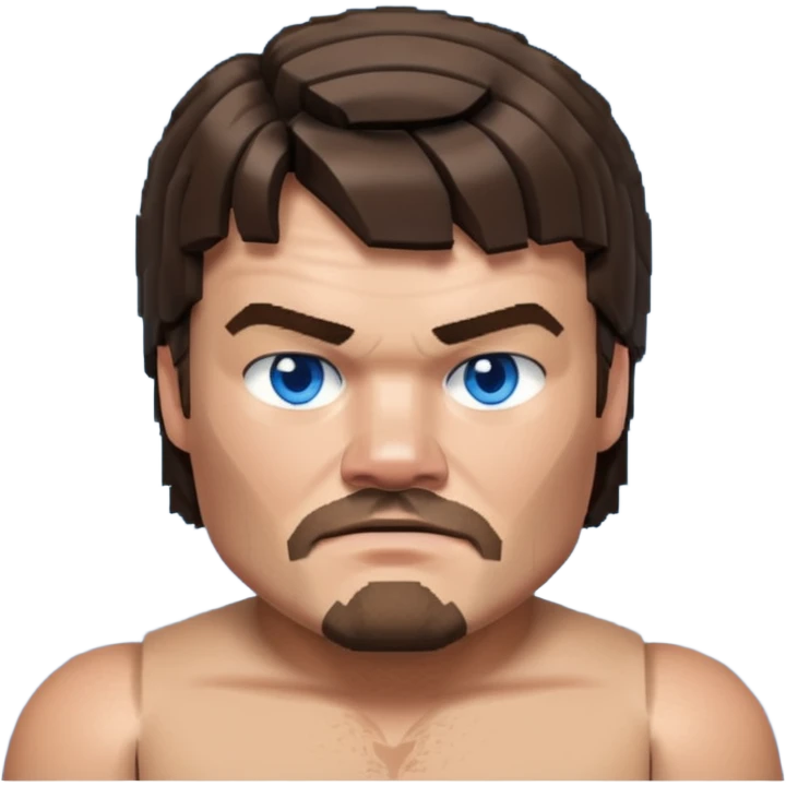 Jack black as steve from minecraft  emoji