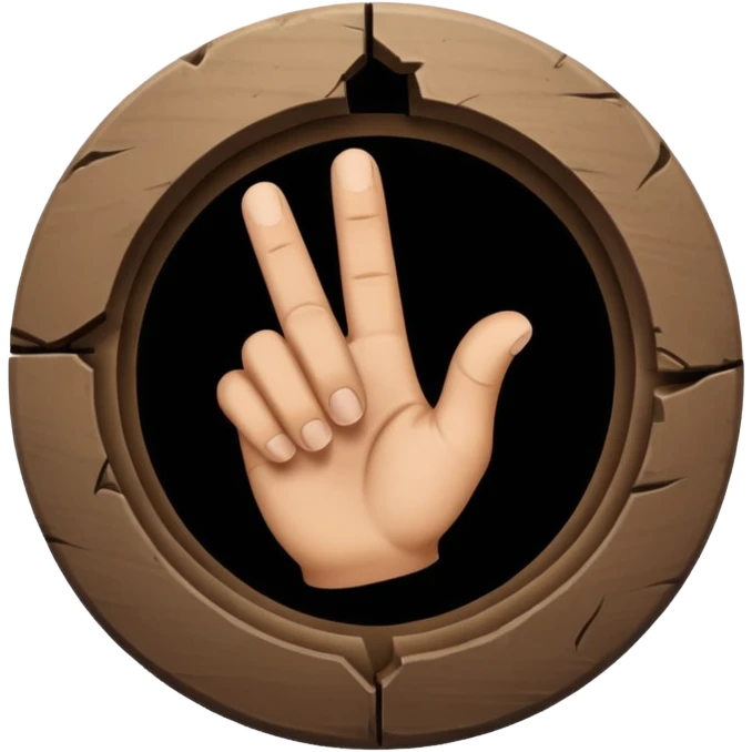 Finger pointing inside a hole emoji