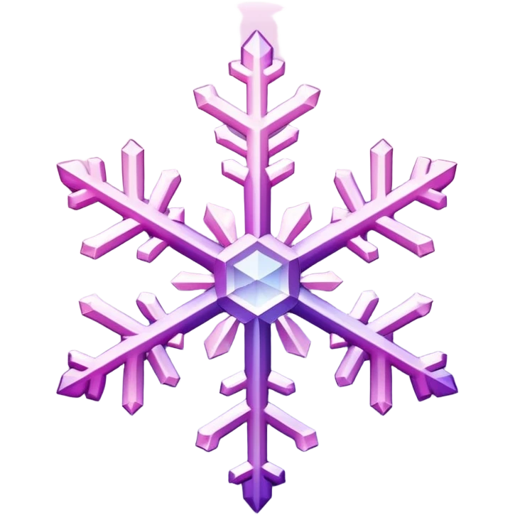 pastel pink and purple gradients snowflake  emoji