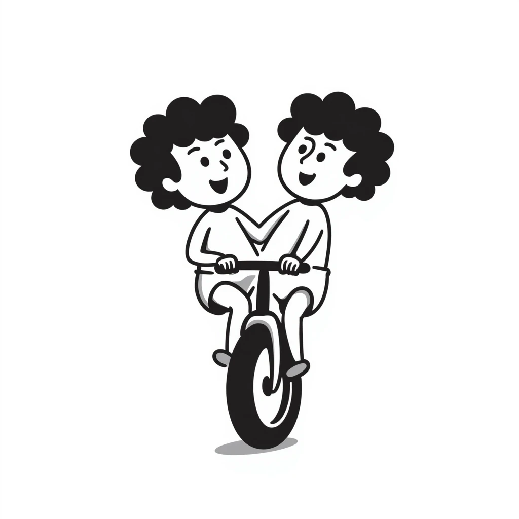 babies riding a unicycle emoji