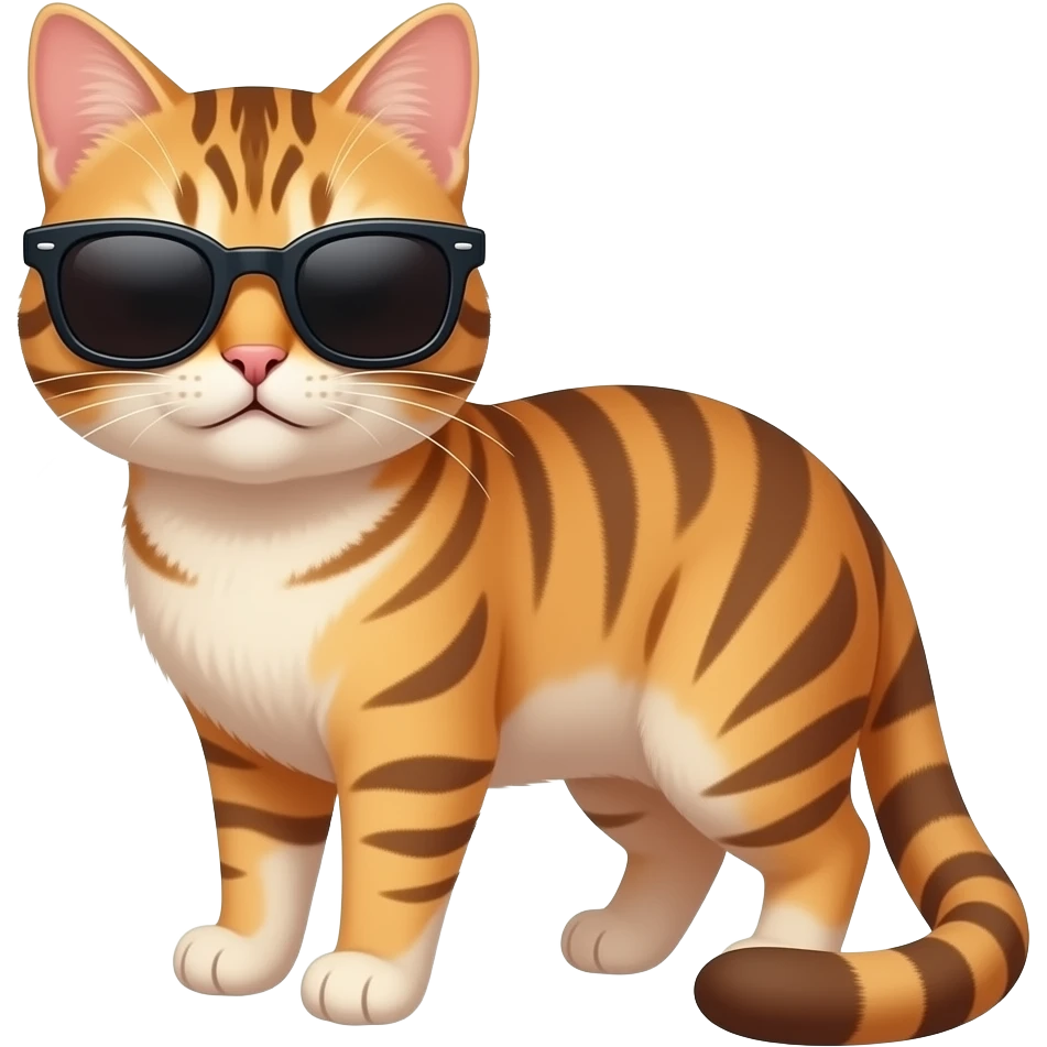 Cat wearing sunglasses emoji