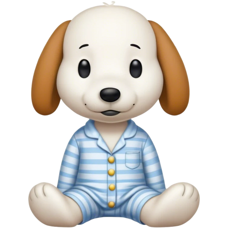 Snoopy in pajamas emoji
