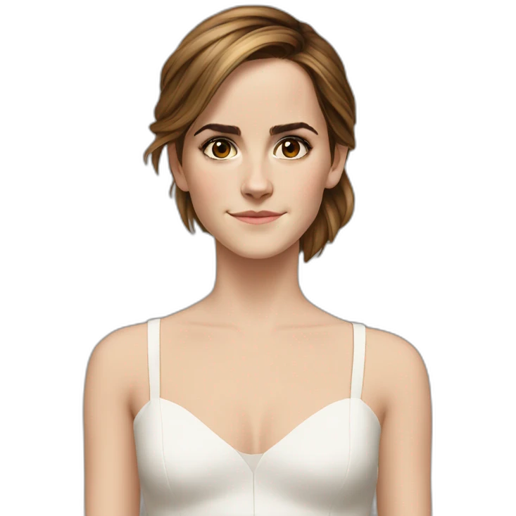 Emma Watson without wearing standing emoji