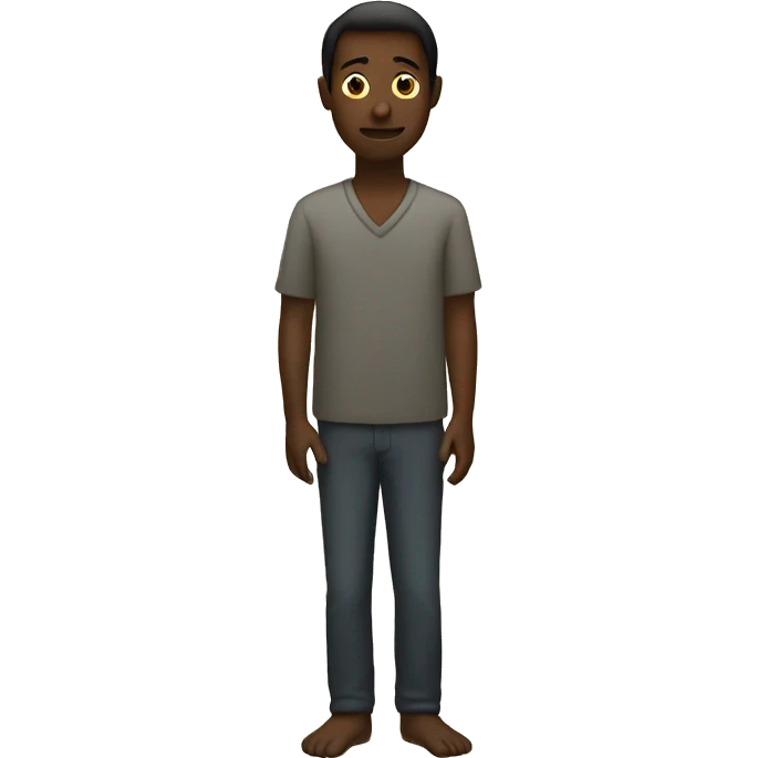 Silloete man holding a Sheba emoji