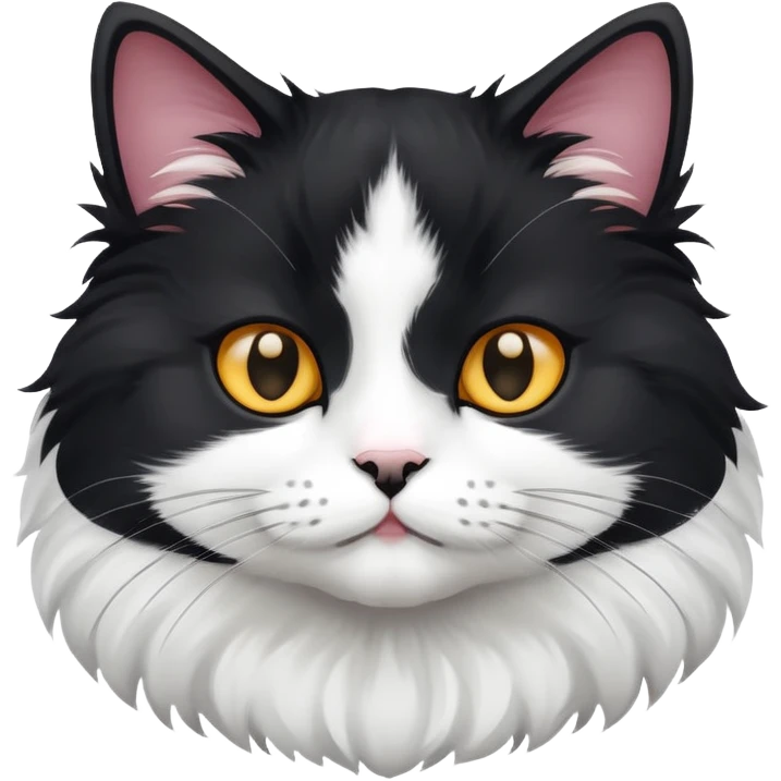 Black and white cat  emoji