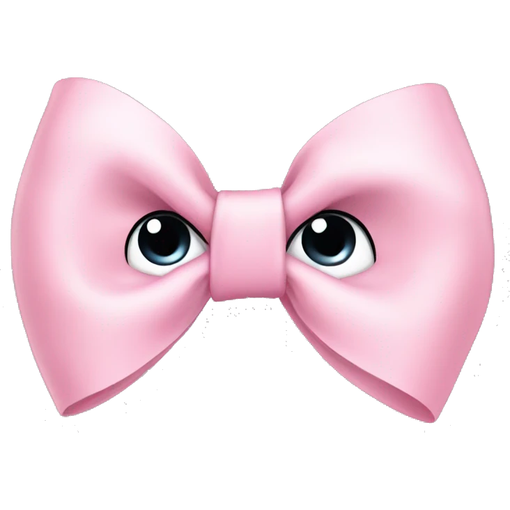 Baby pink bow emoji