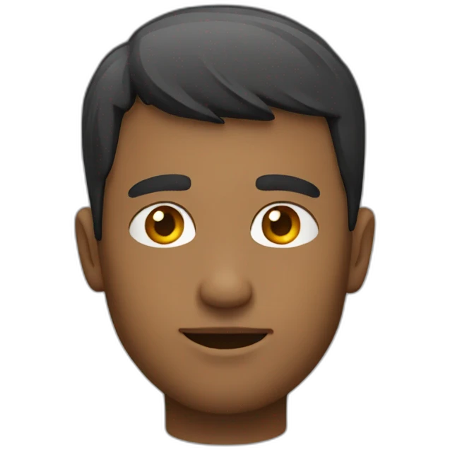 Men with side fringe  emoji