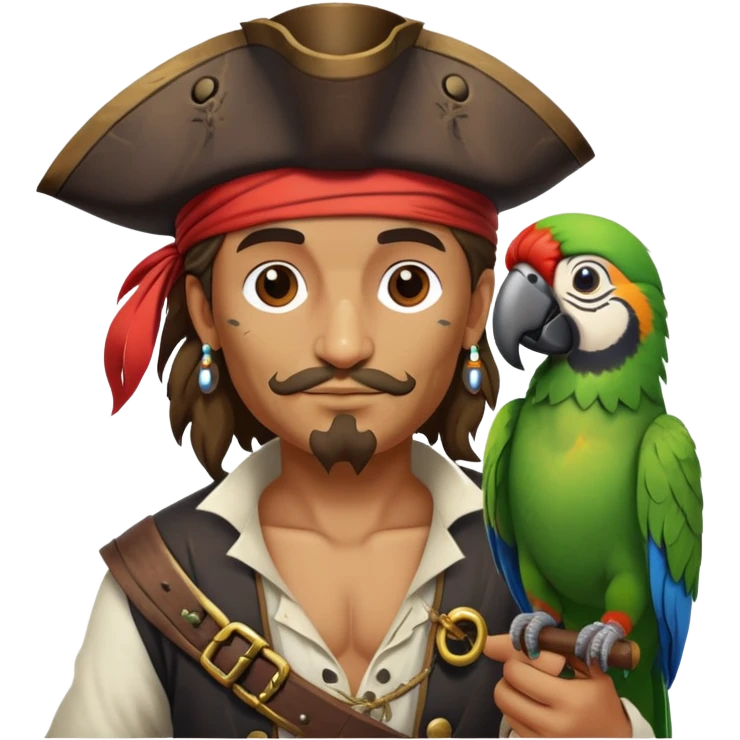 Pirata con un loro emoji