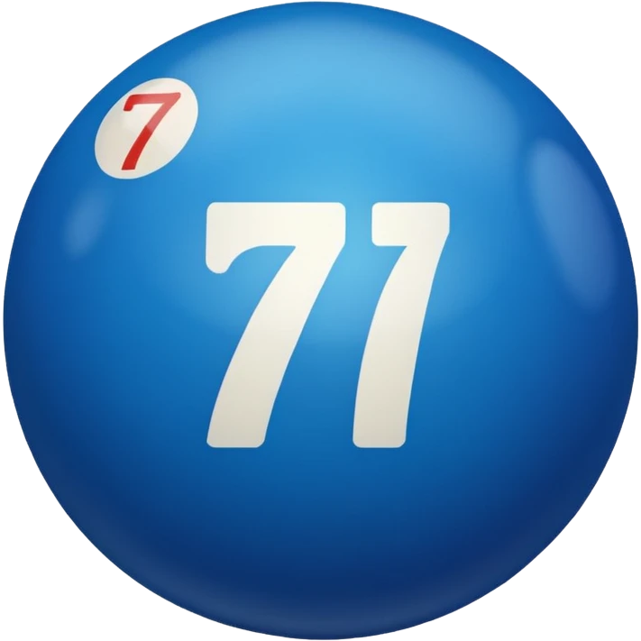 pull ball with the number 7 blue emoji