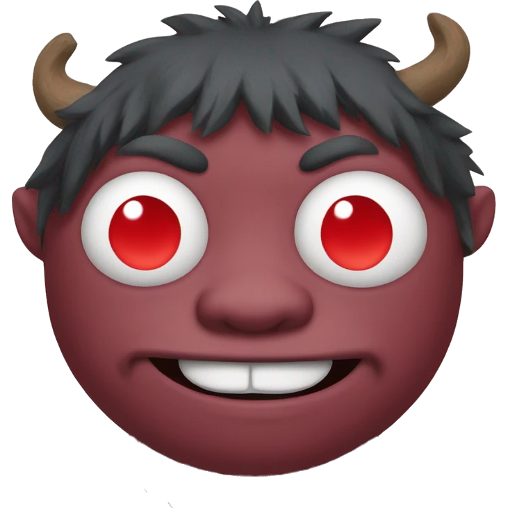 red japanese ogre with heart eyes emoji