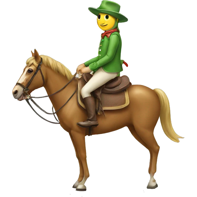 Grenouille sur un cheval emoji