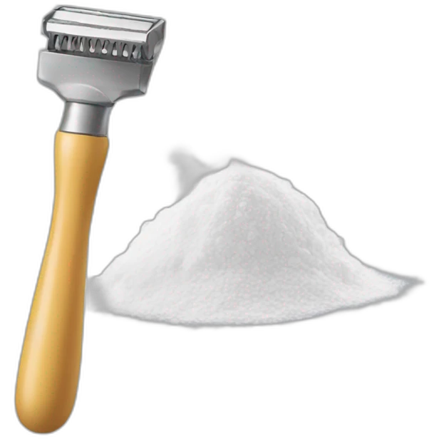 White powder and razor emoji