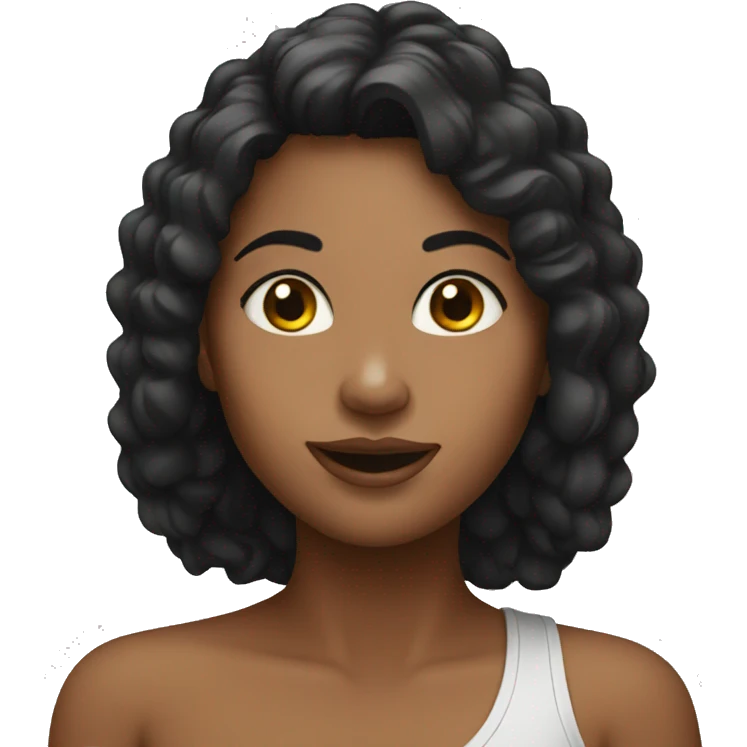 Not naked girl, wink emoji
