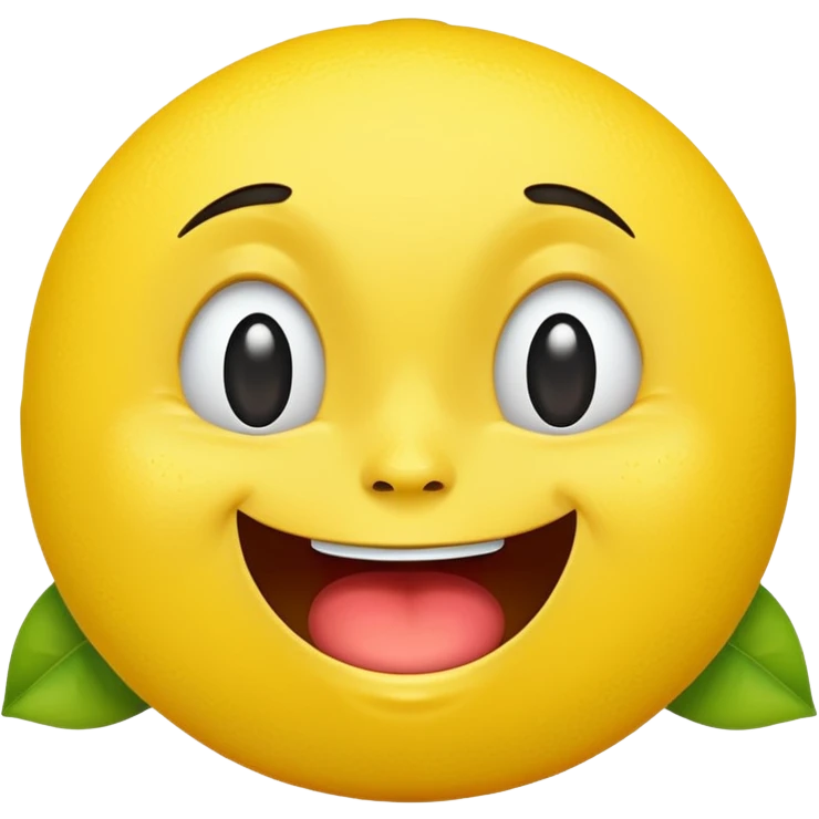 Lemon emoji with a crying laughing face emoji